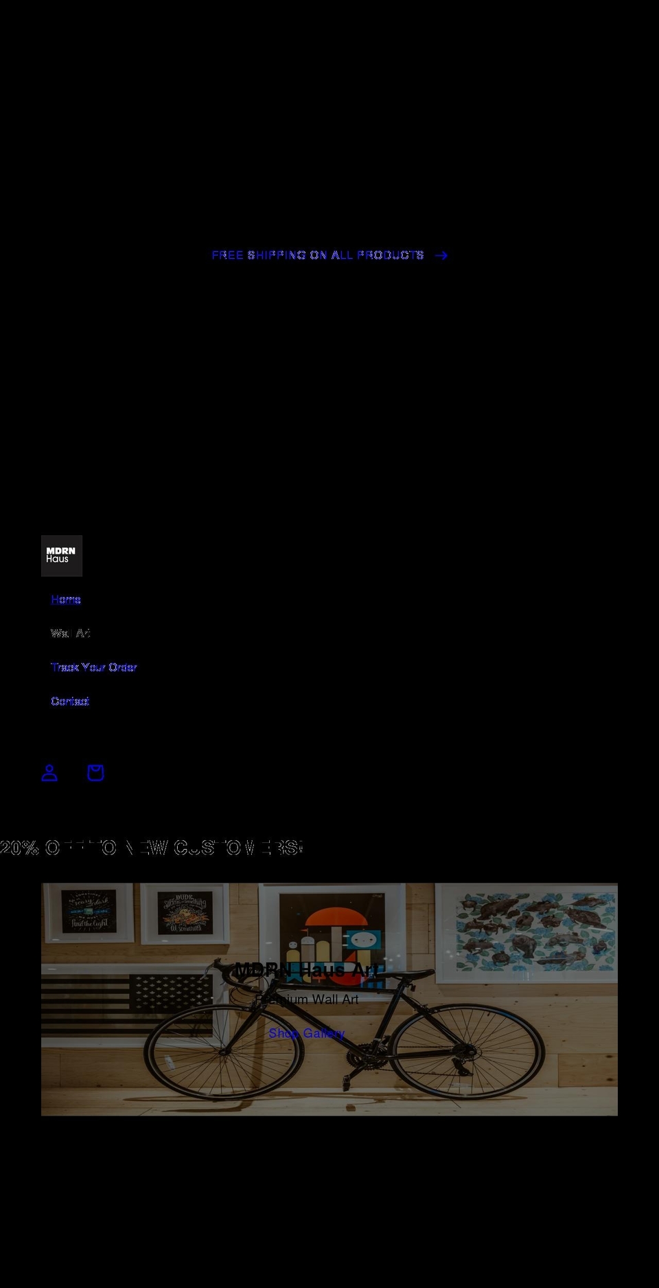 mdrnhaus.com shopify website screenshot