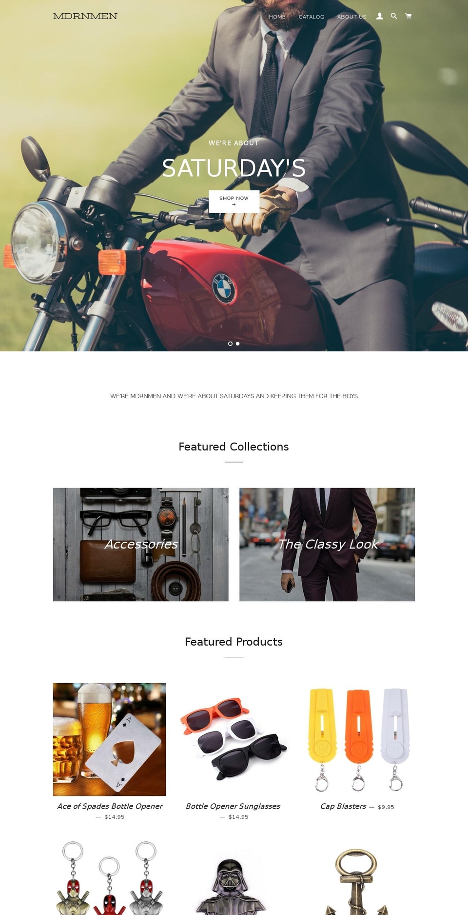 mdrnmen.com — Shopify storefront screenshot