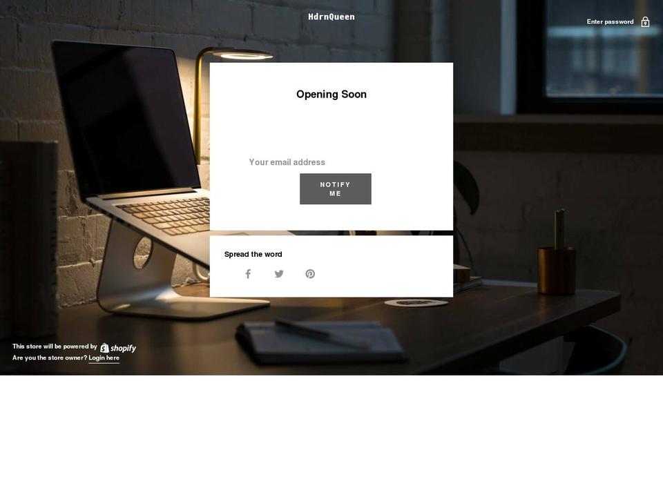 mdrnqueen.com shopify website screenshot