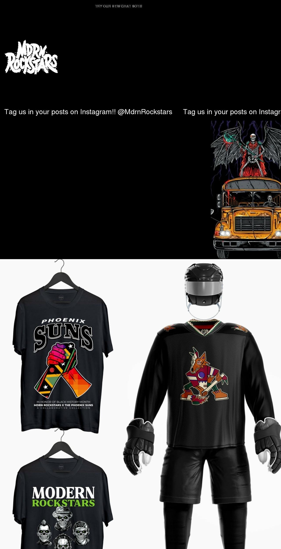 mdrnrockstars.com shopify website screenshot