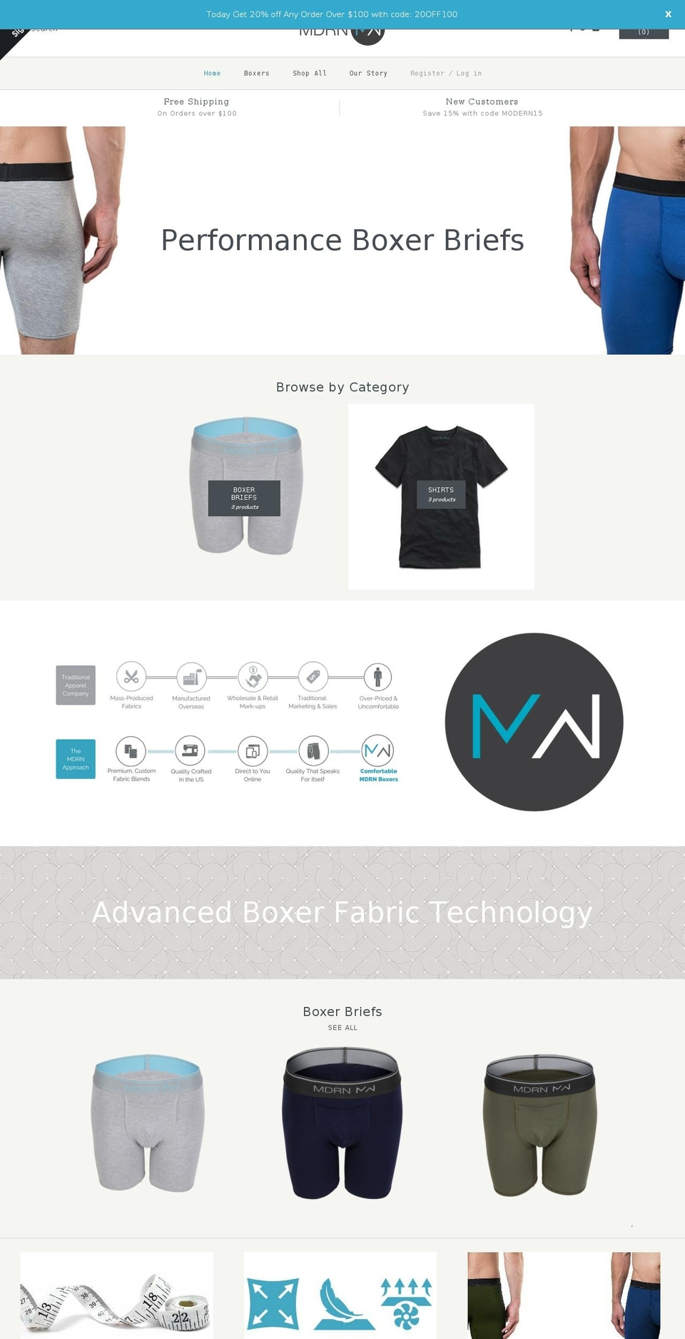 mdrnwear.com shopify website screenshot