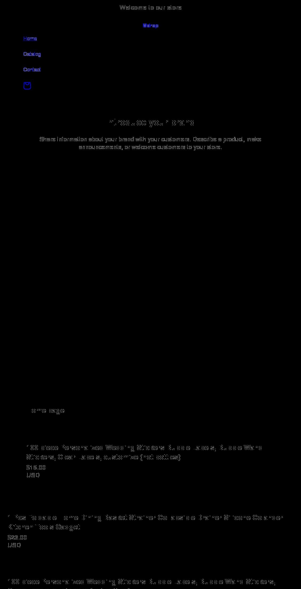 mdrop.org shopify website screenshot