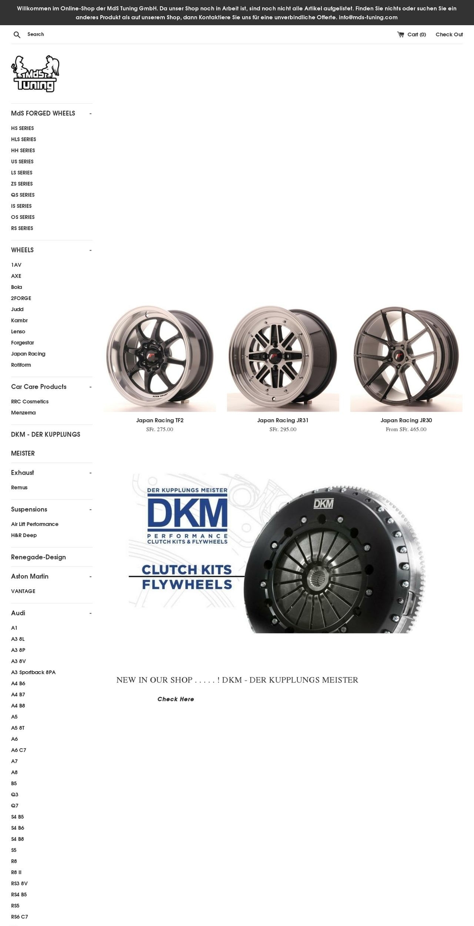 mds-tuning.com shopify website screenshot