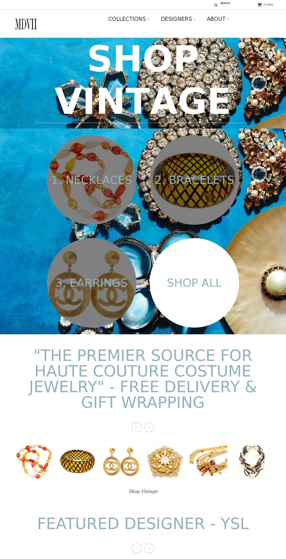 mdvii.com shopify website screenshot