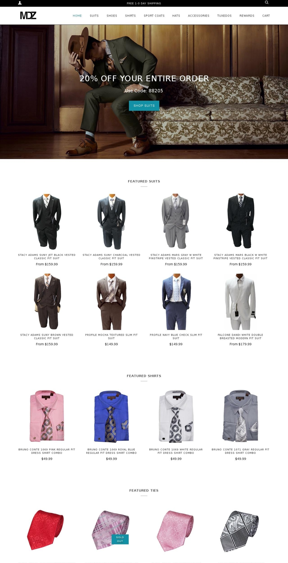mdzfashion.com — Shopify storefront screenshot