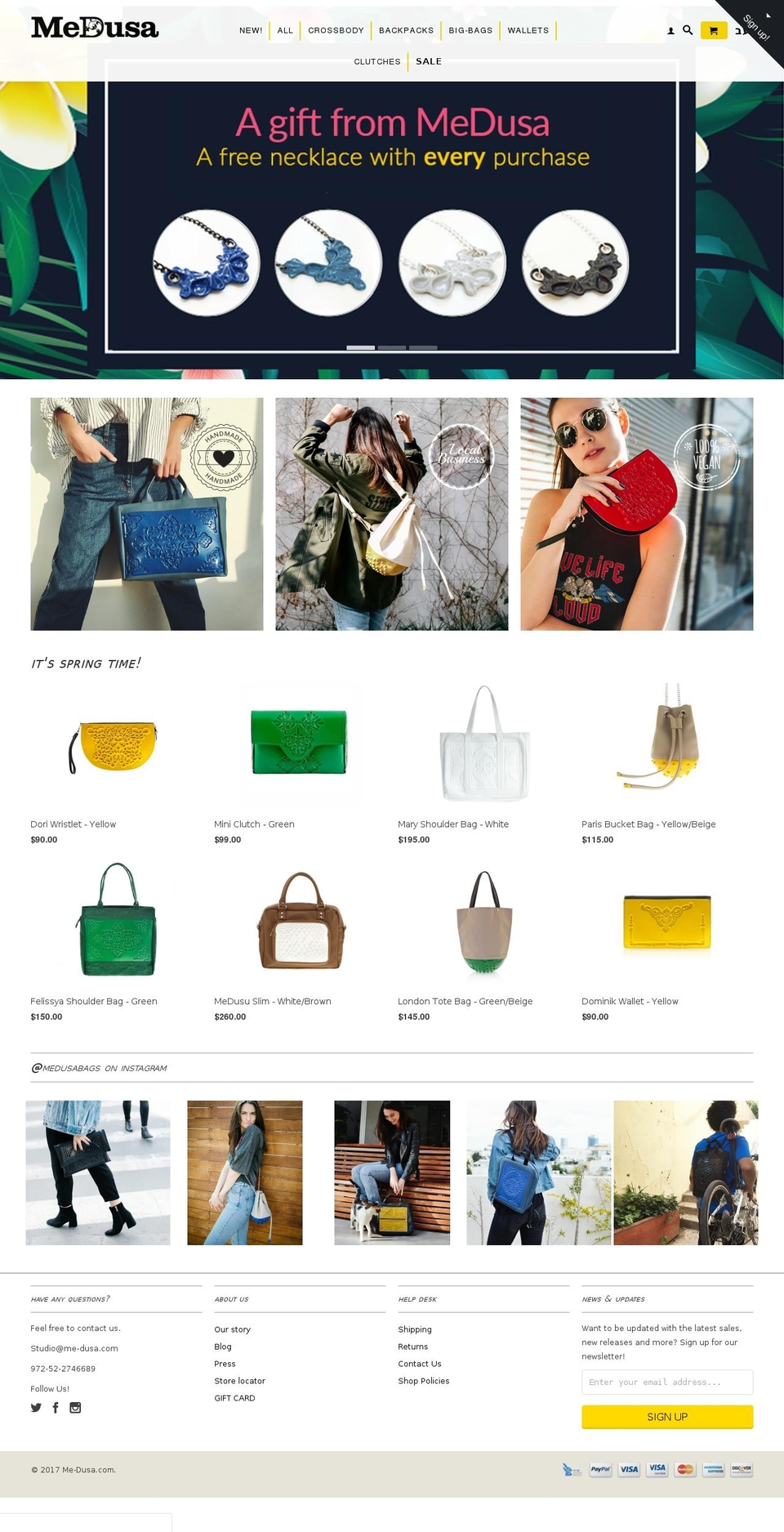 me-dusa.com shopify website screenshot