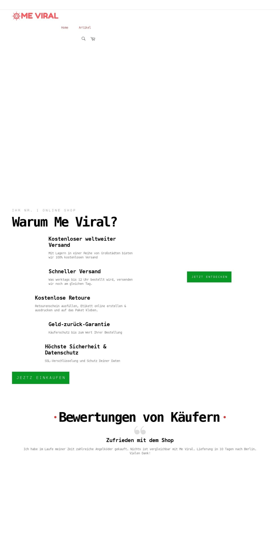 me-viral.com shopify website screenshot