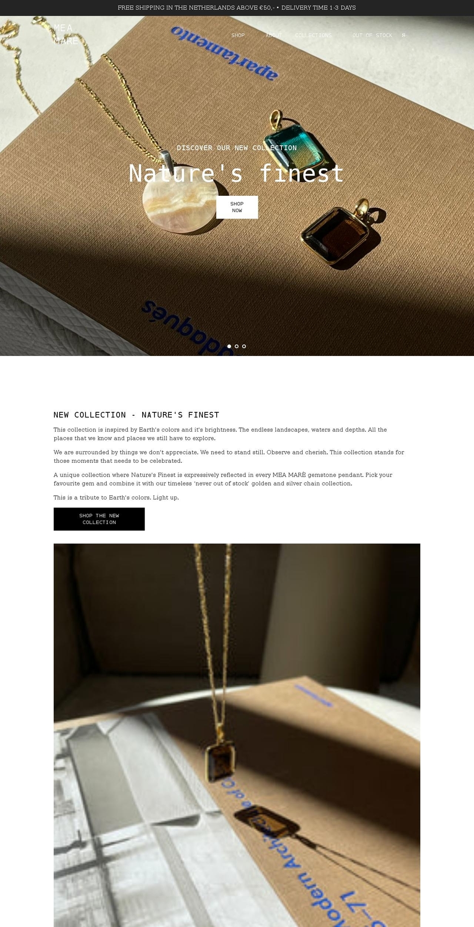 mea-mare.com shopify website screenshot