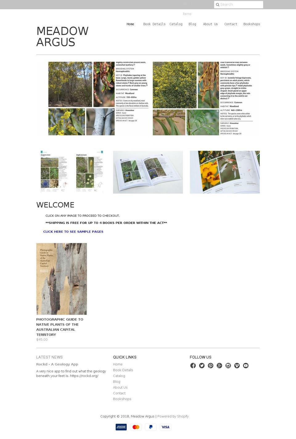 meadow-argus.com shopify website screenshot