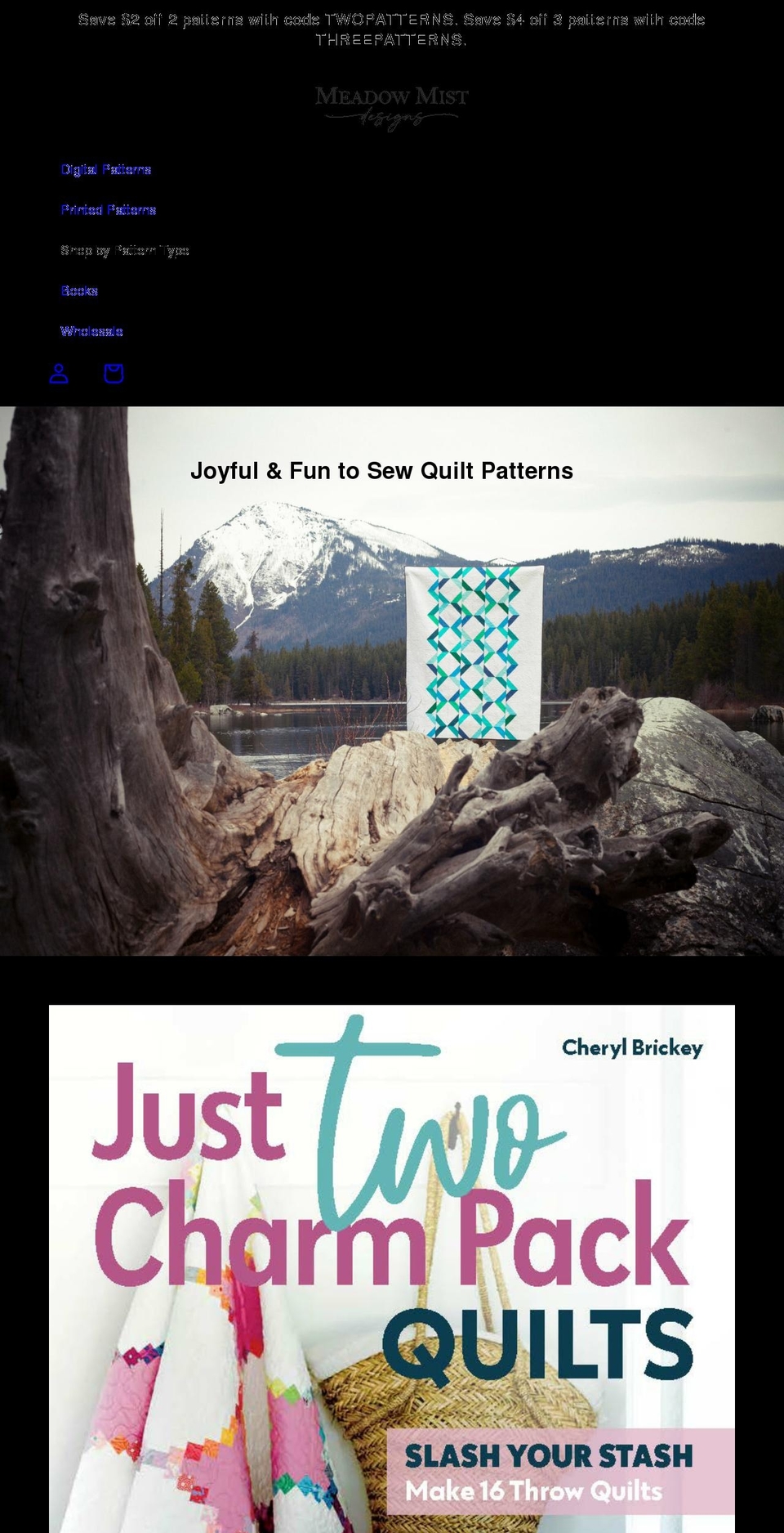 meadow-mist-designs.com shopify website screenshot