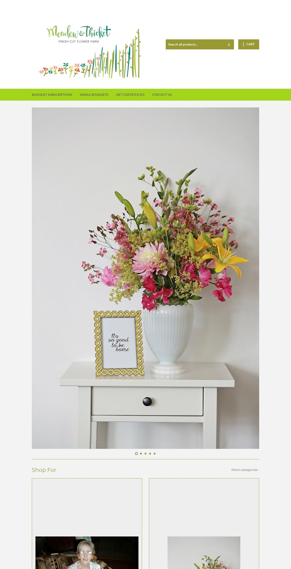 meadowandthicket.com — Shopify storefront screenshot