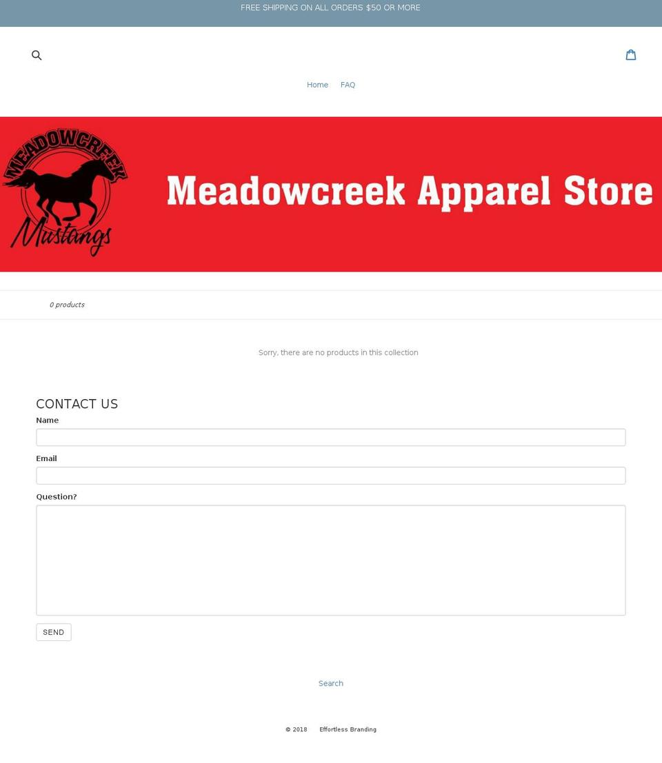 Update 1.0.1 Shopify theme site example meadowcreekmustangs.com