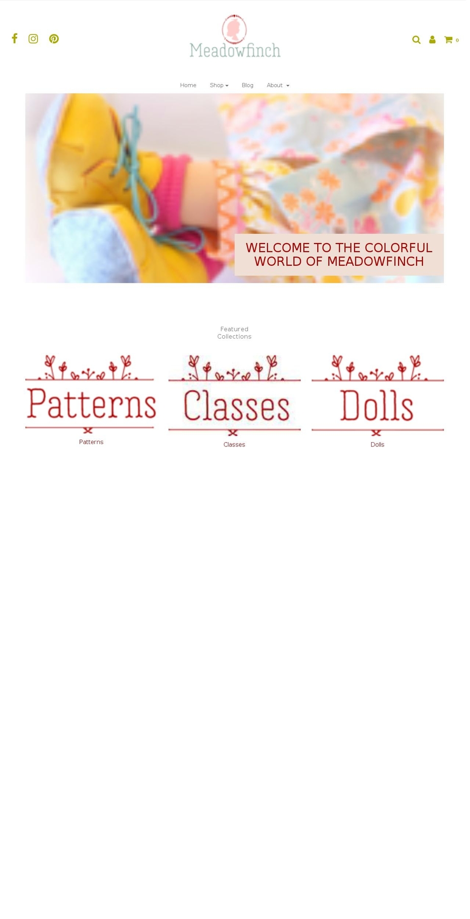 meadowfinch.com — Shopify storefront screenshot