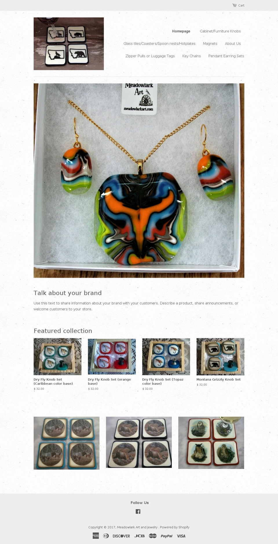 meadowlarkart.com shopify website screenshot