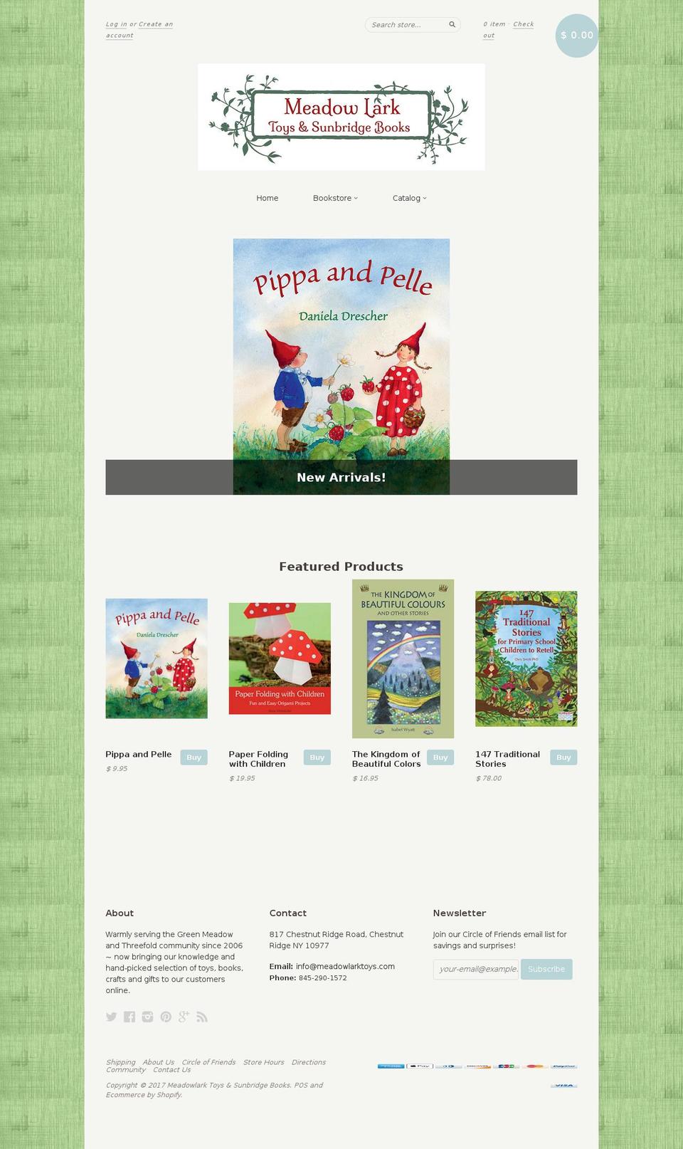 New Standard Spring Shopify theme site example meadowlarkstore.com