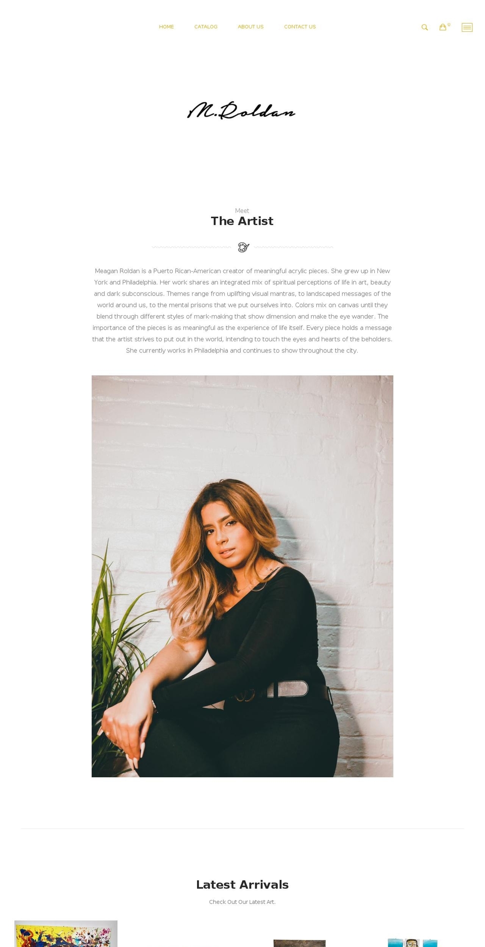 Handart-v- Shopify theme site example meaganroldan.com