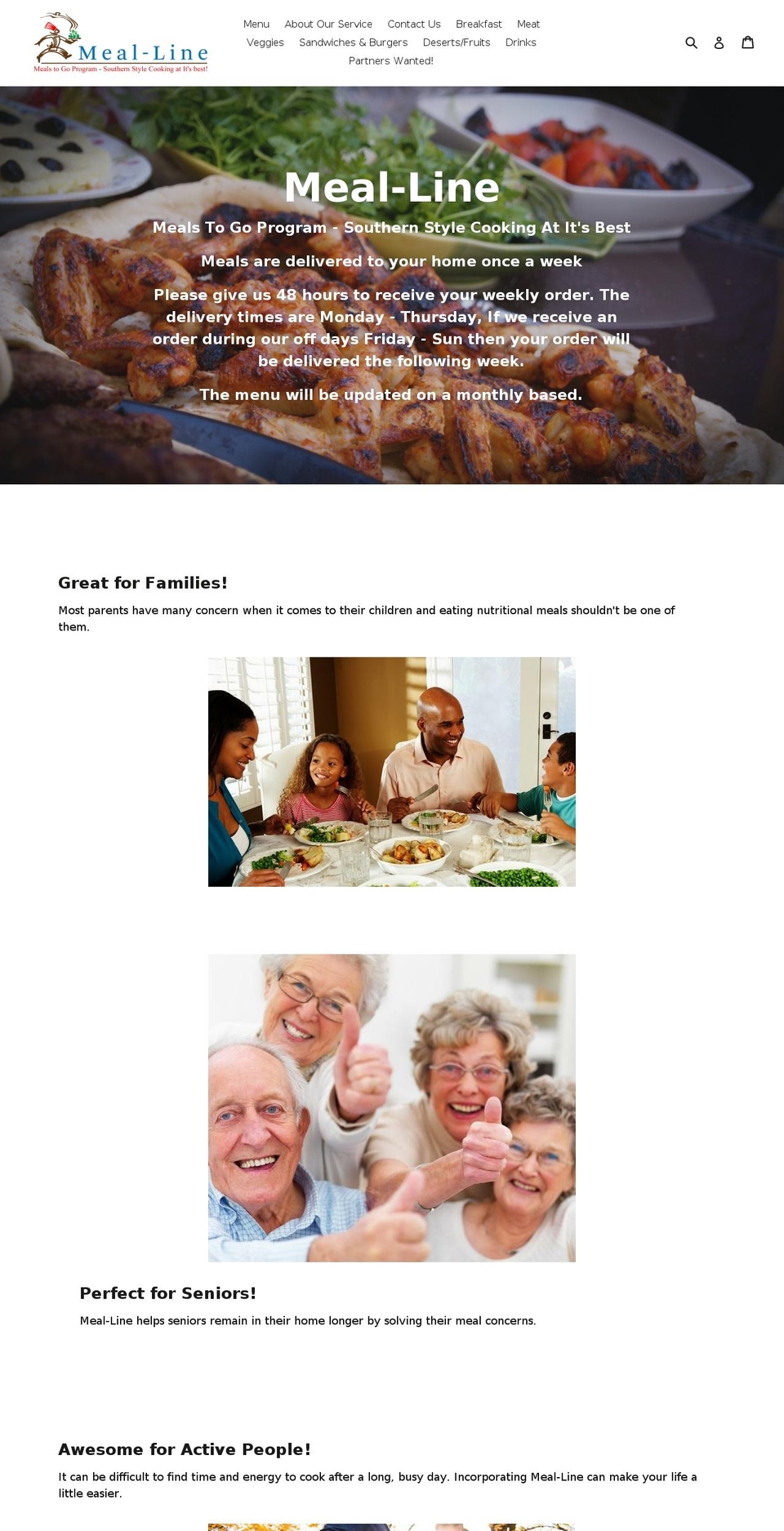 mealline.org shopify website screenshot