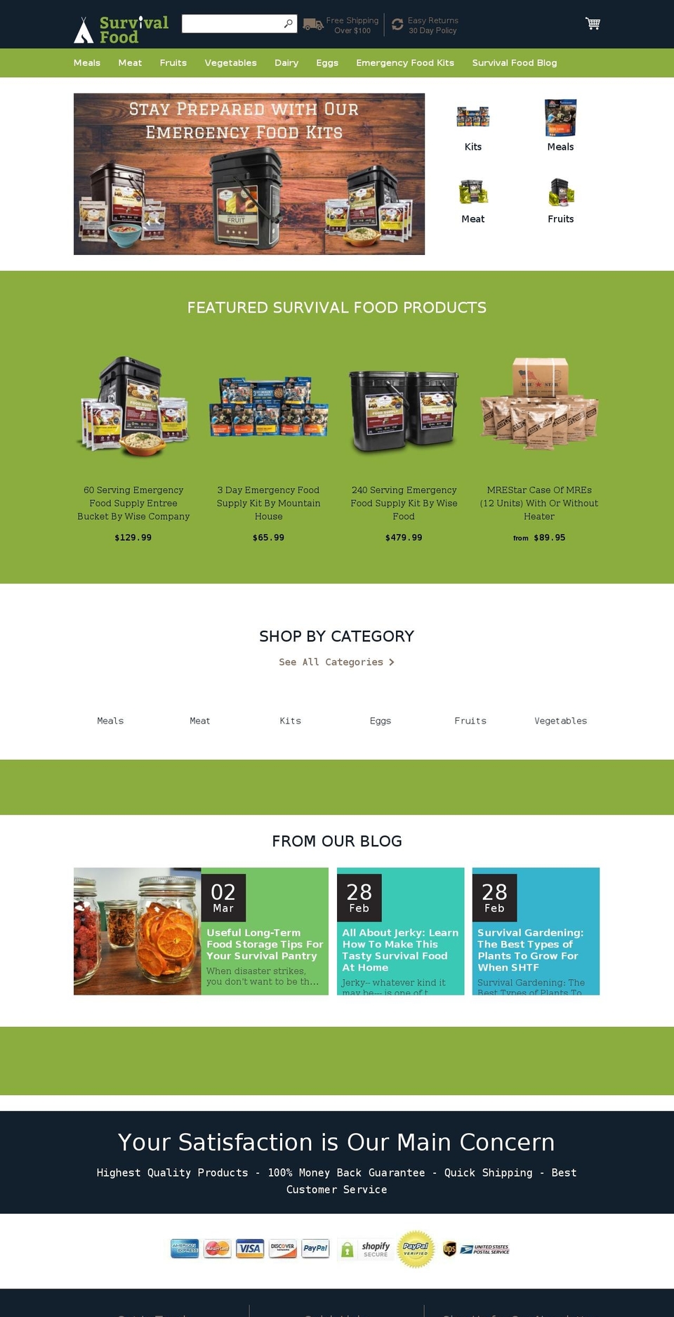 SurvivalFood V1.3 Shopify theme site example mealsreadytoeatmilitary.com