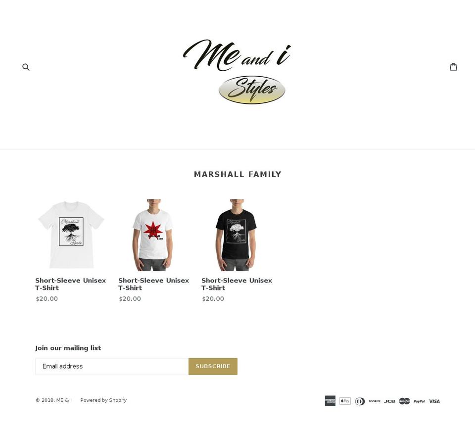meandistyles.com — Shopify storefront screenshot