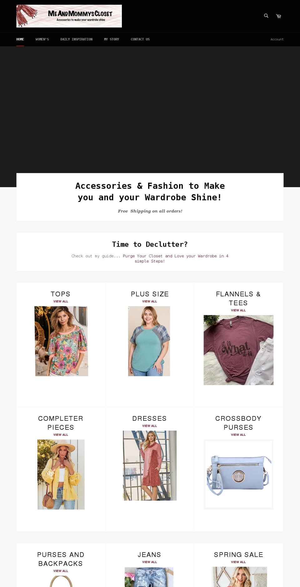 meandmommyscloset.com shopify website screenshot