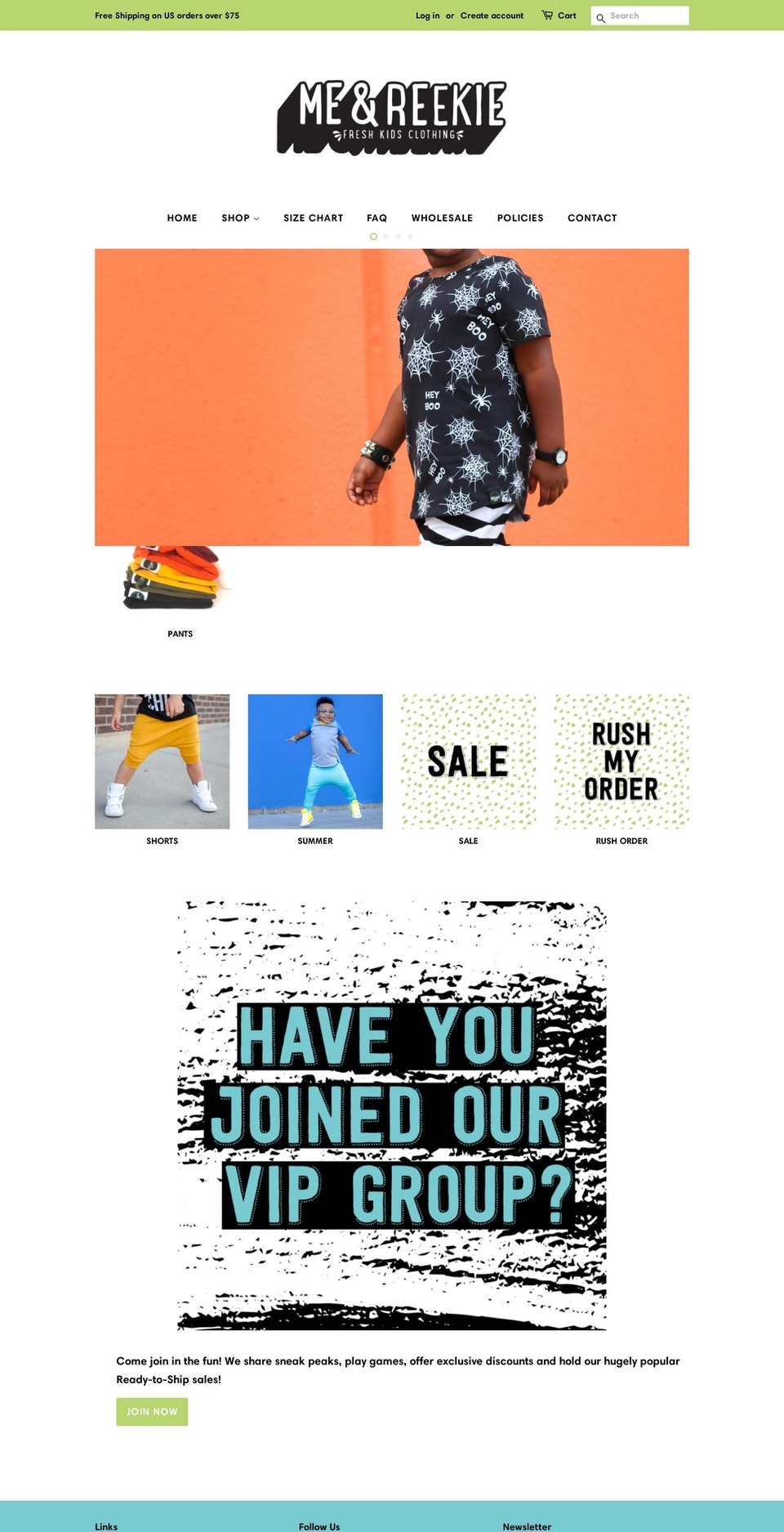 meandreekie.com — Shopify storefront screenshot