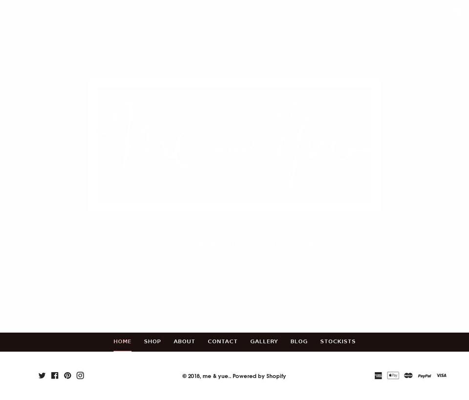 meandyue.com — Shopify storefront screenshot