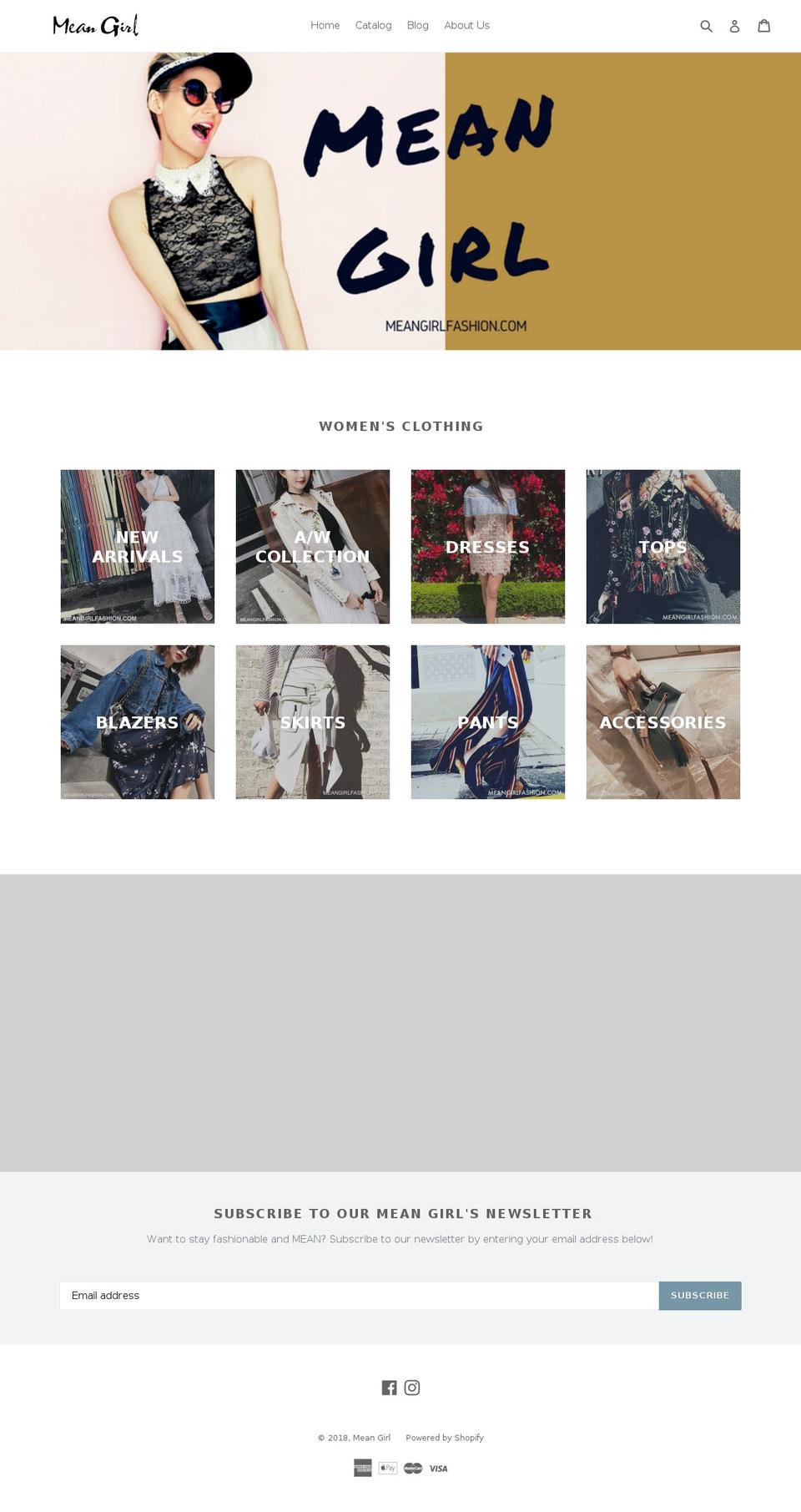 meangirlfashion.com — Shopify storefront screenshot