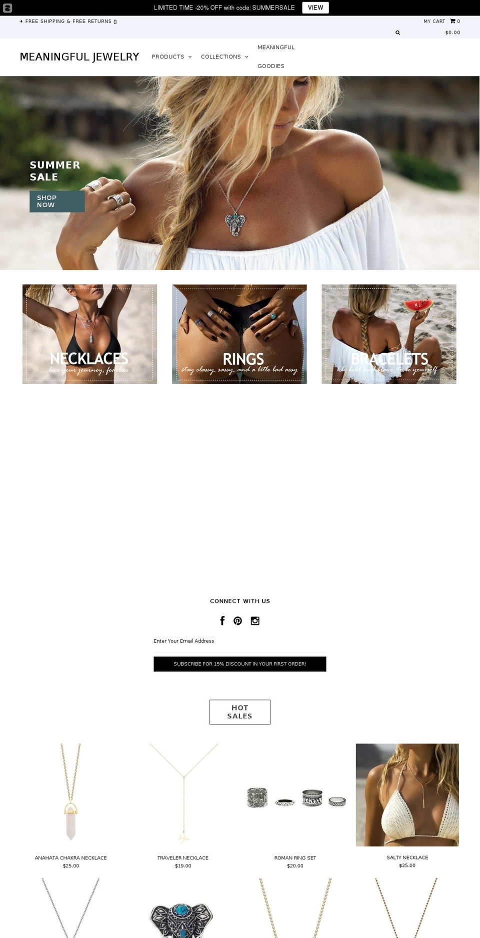 meaningful-jewelry.com — Shopify storefront screenshot