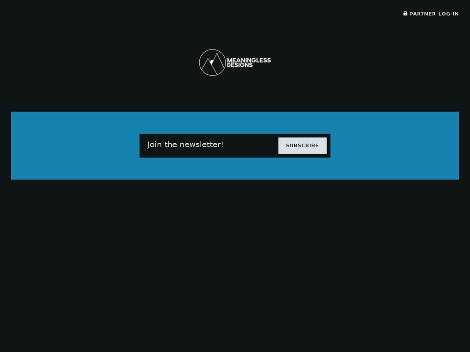 meaninglessdesigns.com shopify website screenshot