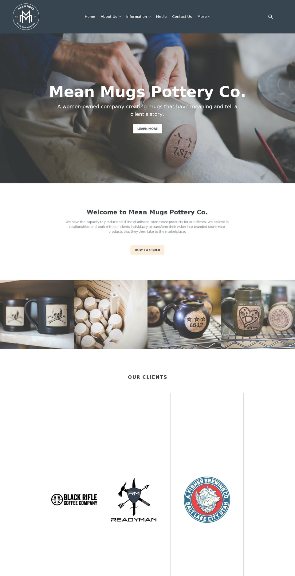 Monet Shopify theme site example meanmugpottery.com