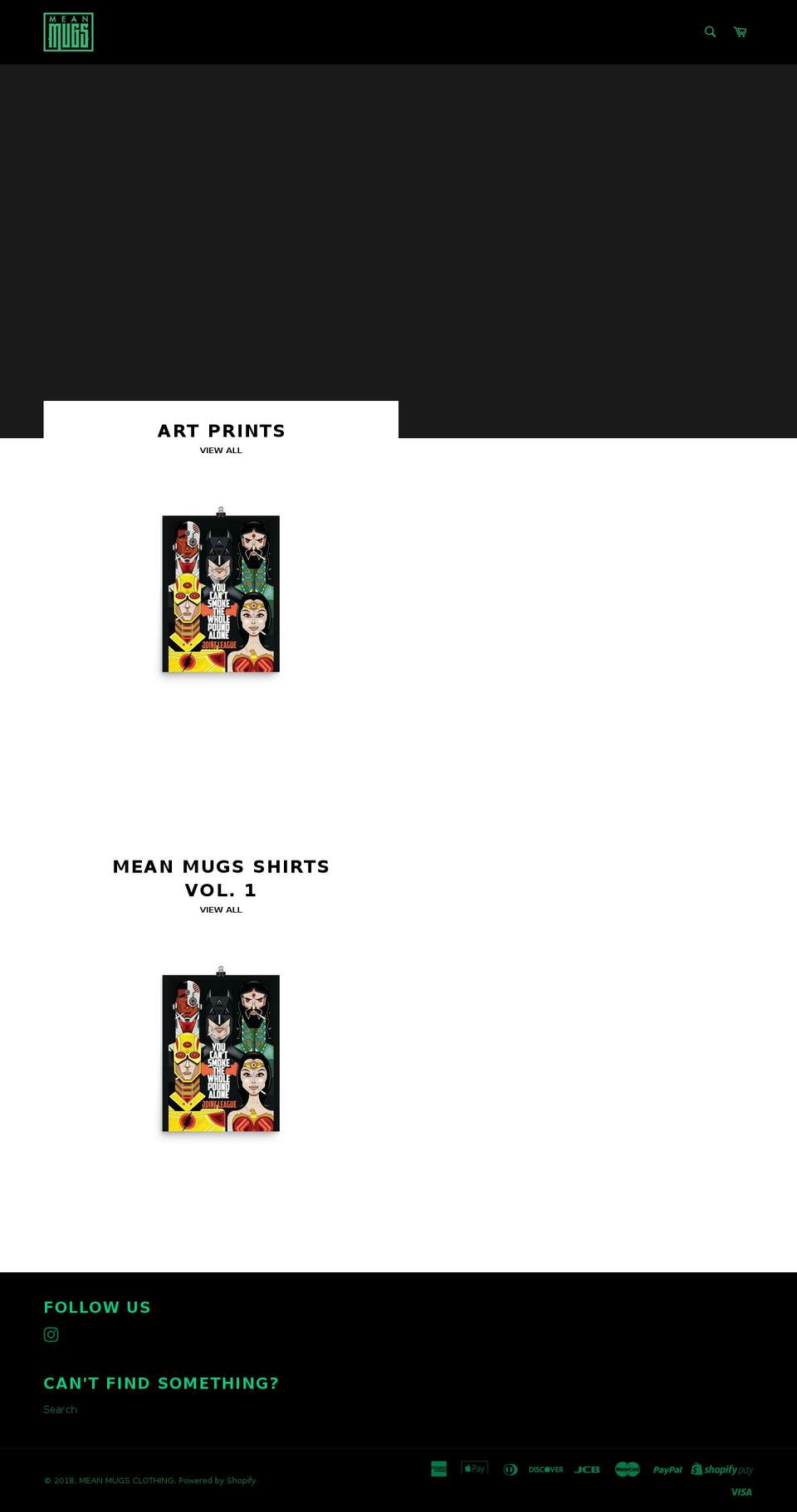 meanmugsclothing.com — Shopify storefront screenshot