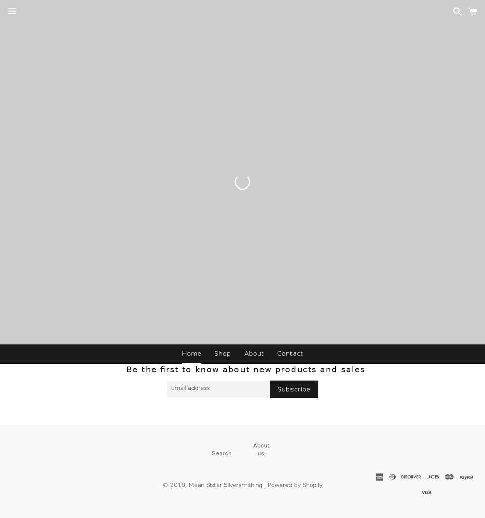 meansistersilversmithing.com shopify website screenshot