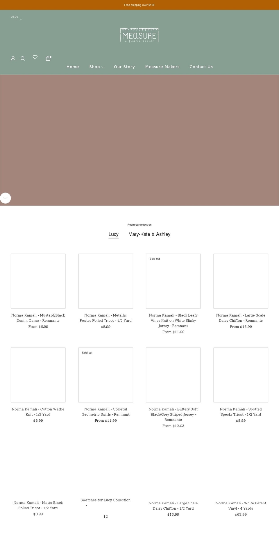 measurefabric.com shopify website screenshot