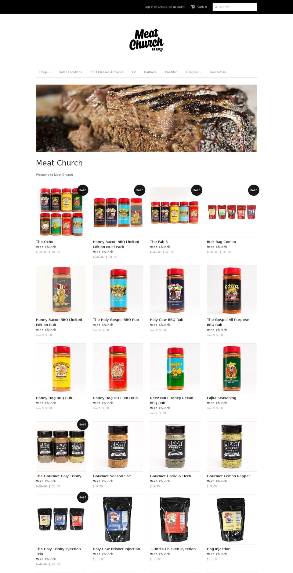 meat.church shopify website screenshot