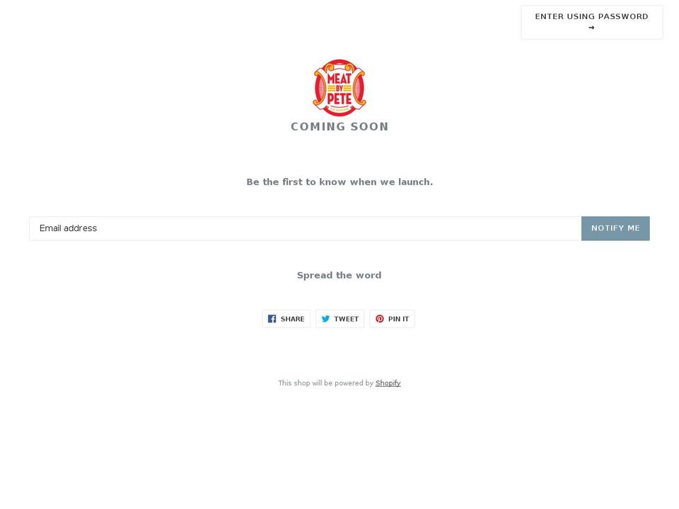 meatbypete.com — Shopify storefront screenshot