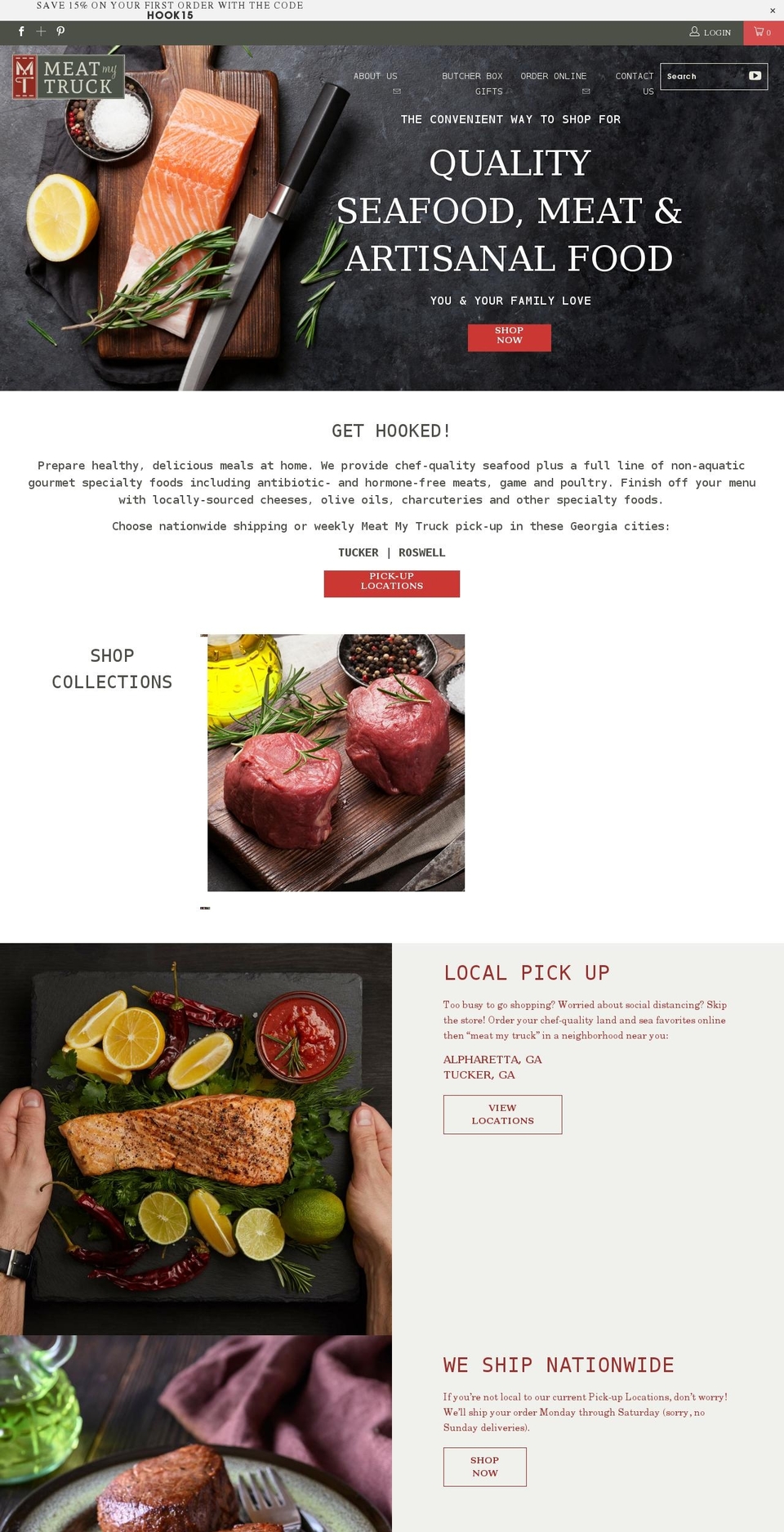 meatmytruck.com shopify website screenshot