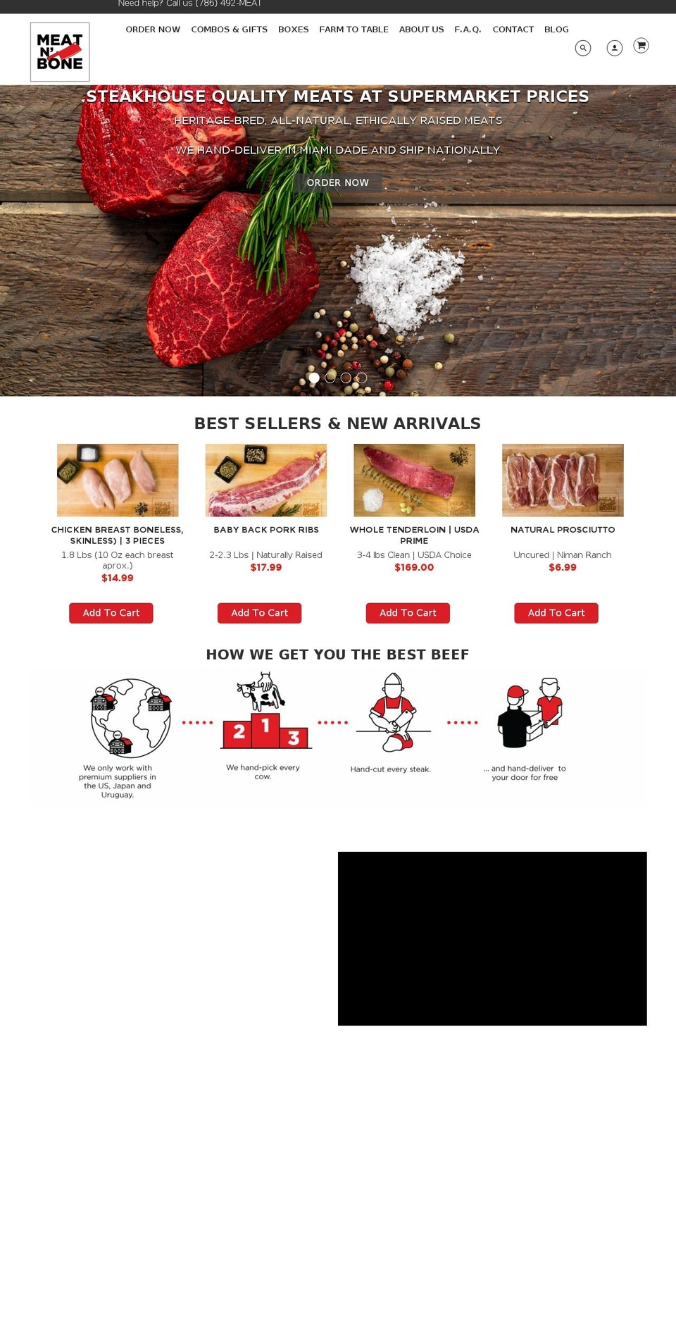 meatnbone.com — Shopify storefront screenshot