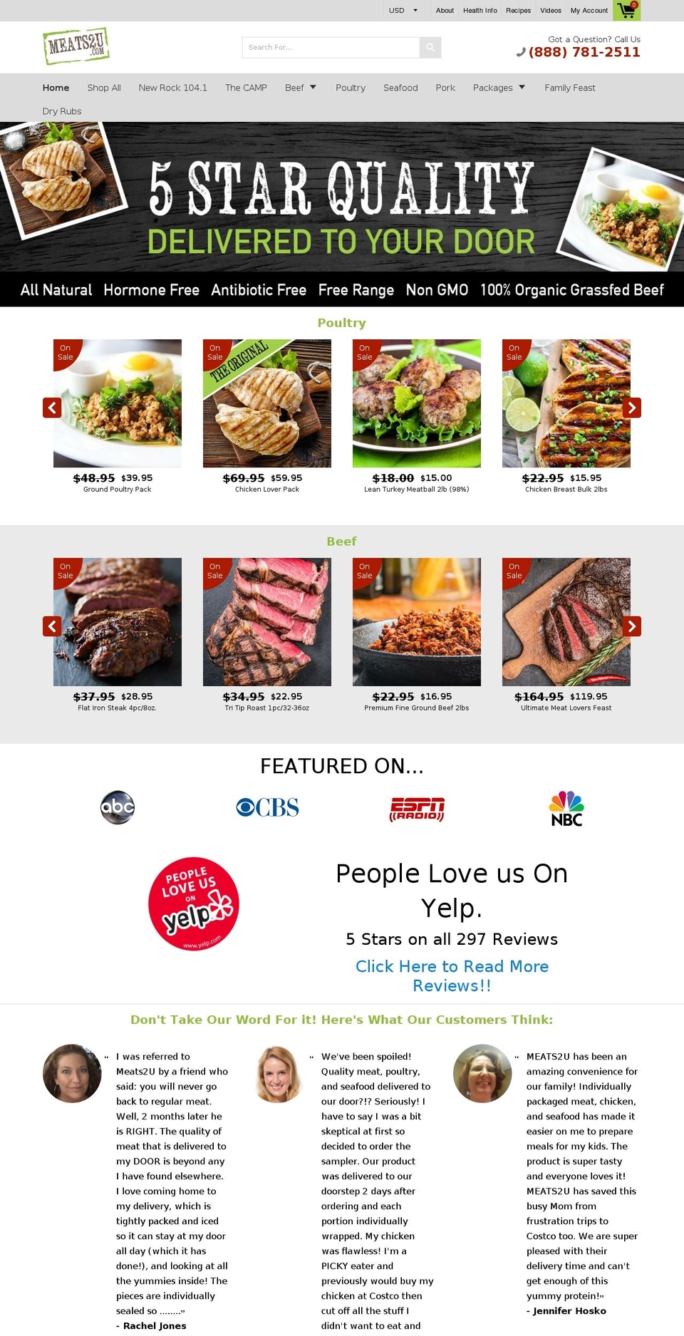 meats2u.com shopify website screenshot