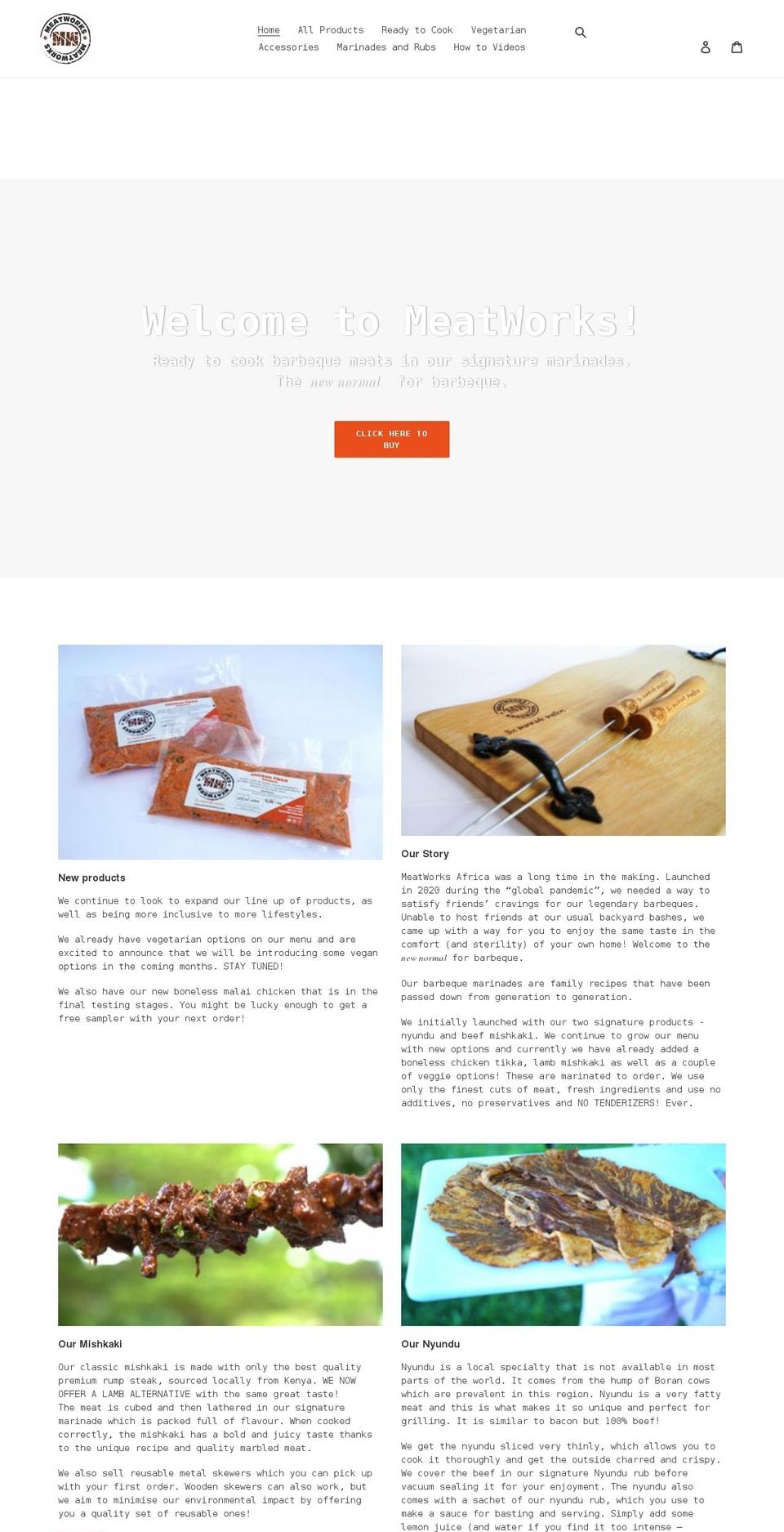 meatworksafrica.com shopify website screenshot