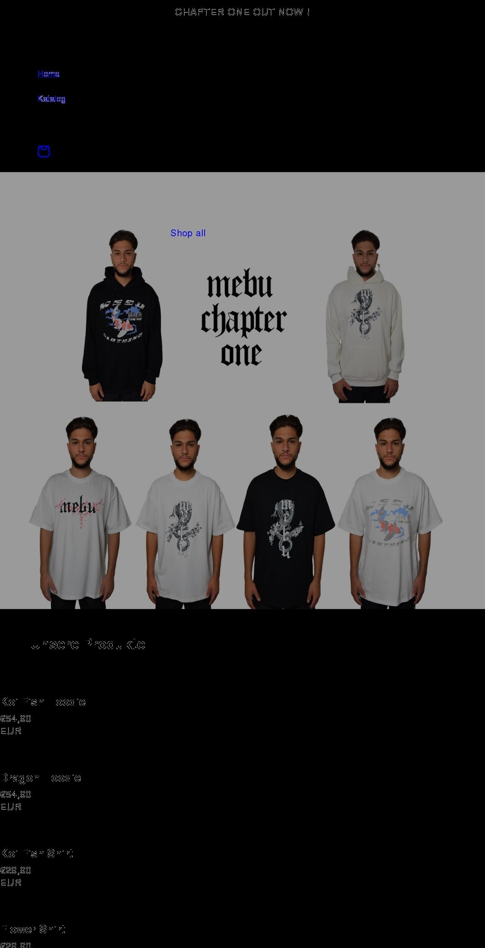 mebuclo.com shopify website screenshot