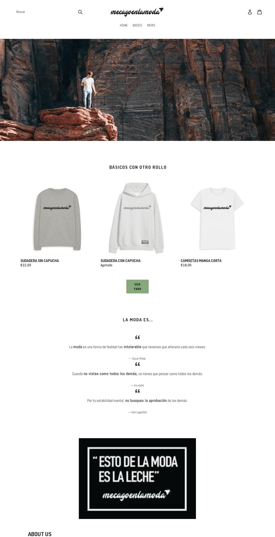mecagoenlamoda.com — Shopify storefront screenshot