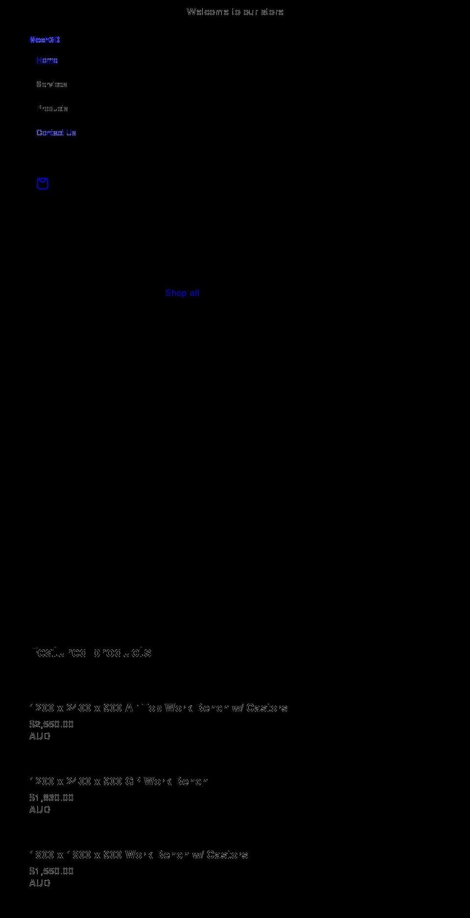 mech3d.com.au shopify website screenshot