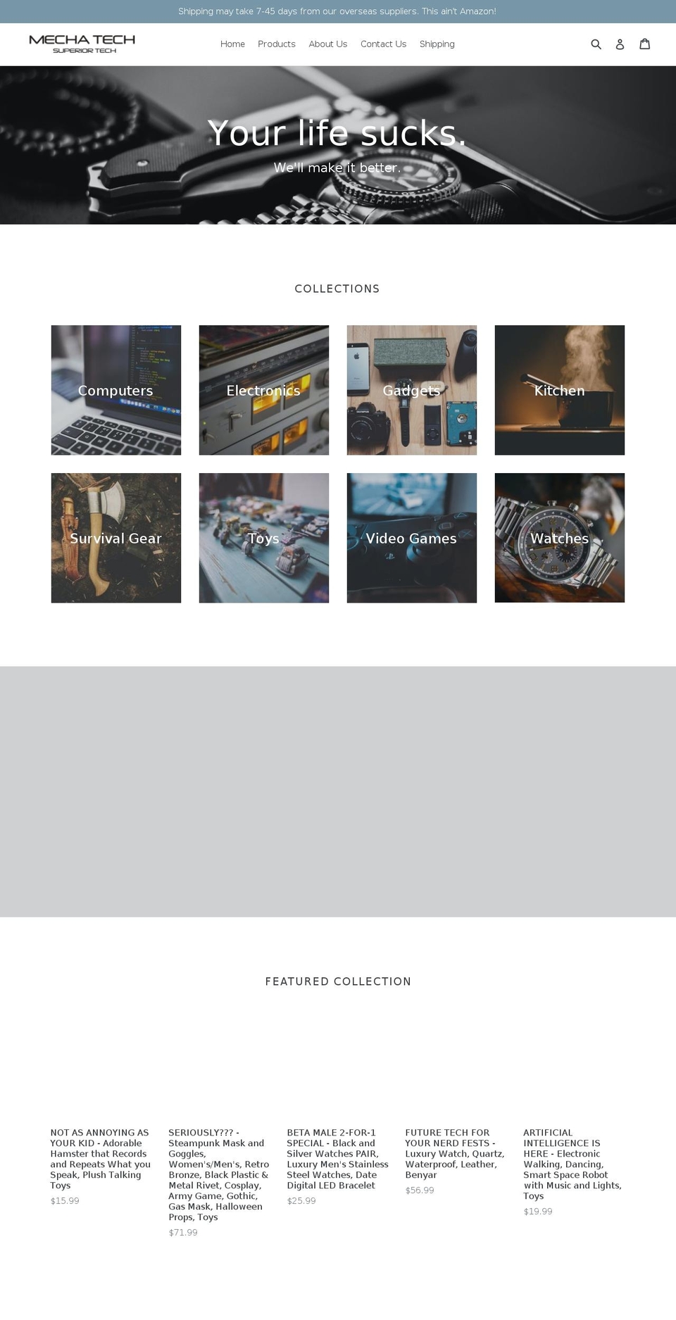 mecha-tech.net shopify website screenshot