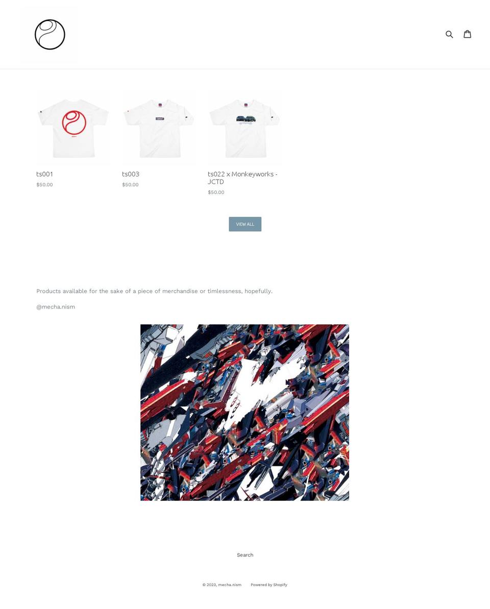 mecha.shop shopify website screenshot