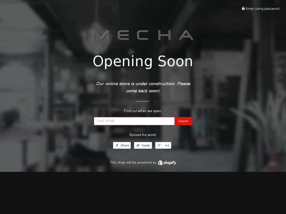 mechaincstore.com — Shopify storefront screenshot
