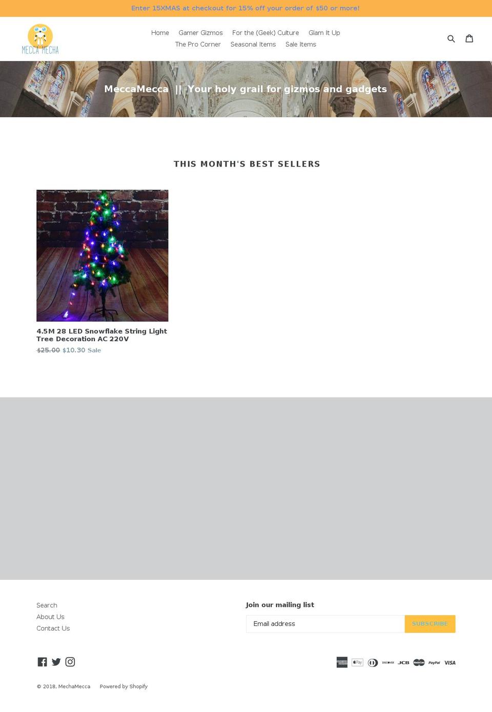 mechamecca.com — Shopify storefront screenshot