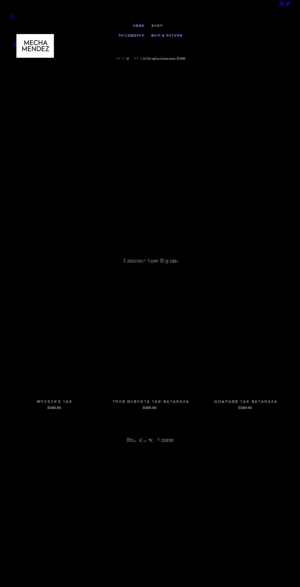 mechamendez.com shopify website screenshot