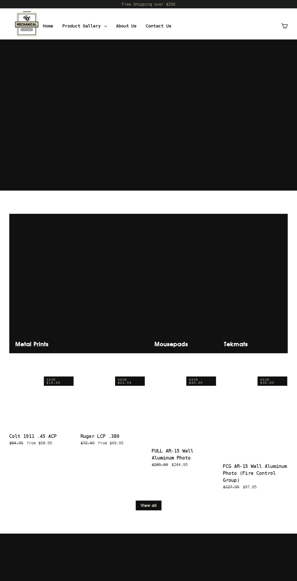 mechanicalperception.com shopify website screenshot