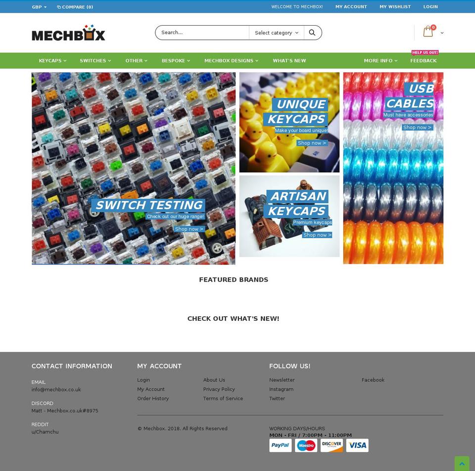 mechbox.co.uk shopify website screenshot