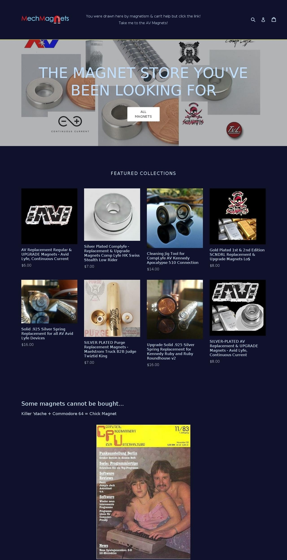 mechmagnets.net shopify website screenshot